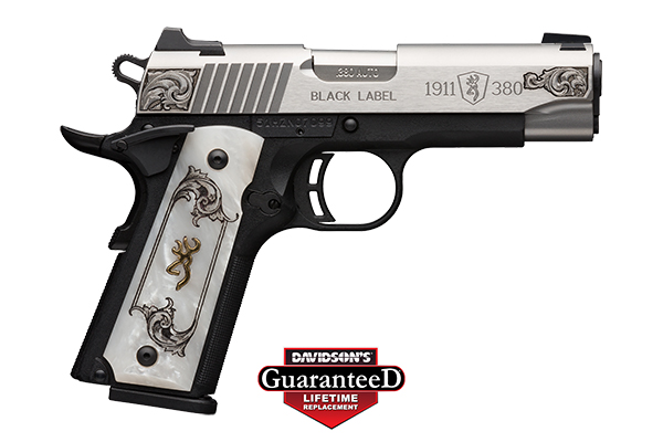 BROWNING 1911-380 SS/ENGRAVED 380ACP FS 3.58" WHITE PEARL* - for sale