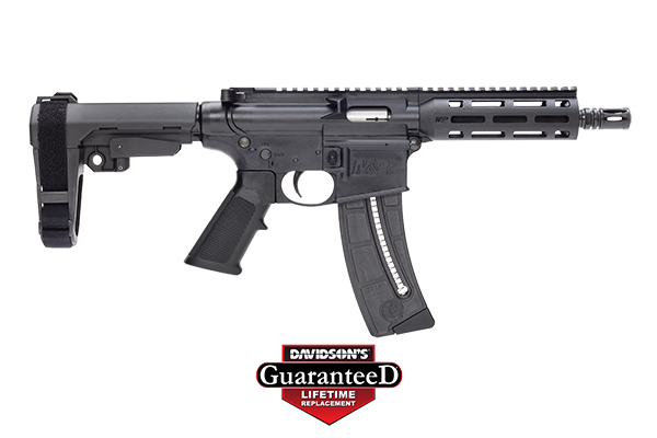 S&W M&P15-22 PISTOL 22LR 8" 25-SH W/ADJ ARM BRACE BLACK - for sale