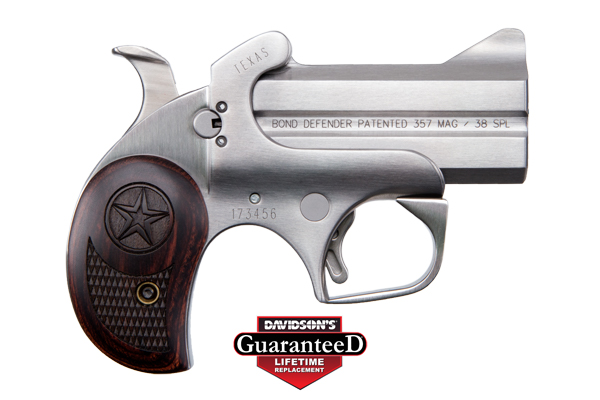 BOND ARMS TEXAS DEFENDER 357 MAG 3" FS STAINLESS WOOD - for sale