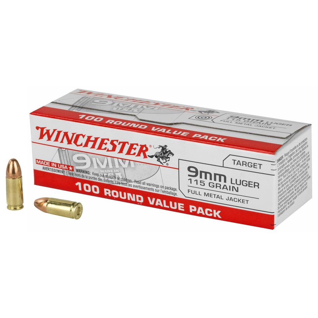 Winchester 9mm Luger Centerfire fmj 115GR
