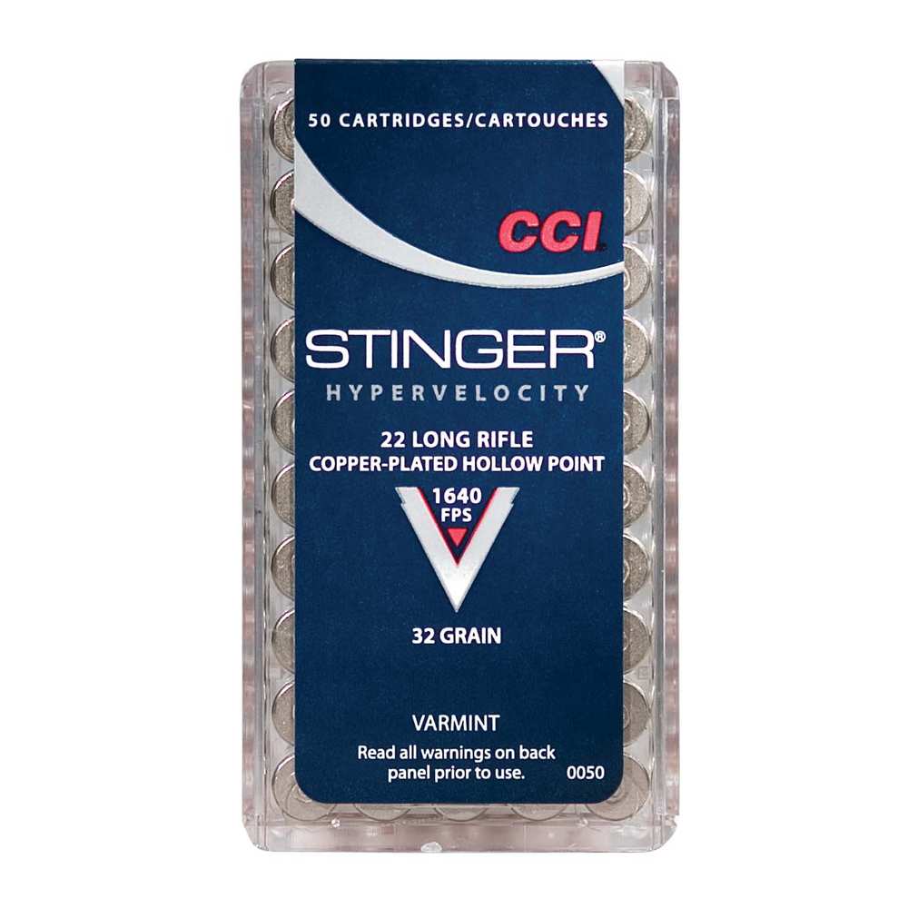 CCI STINGER 22LR 1640FPS 32GR JHP 50RD 100BX/CS - for sale