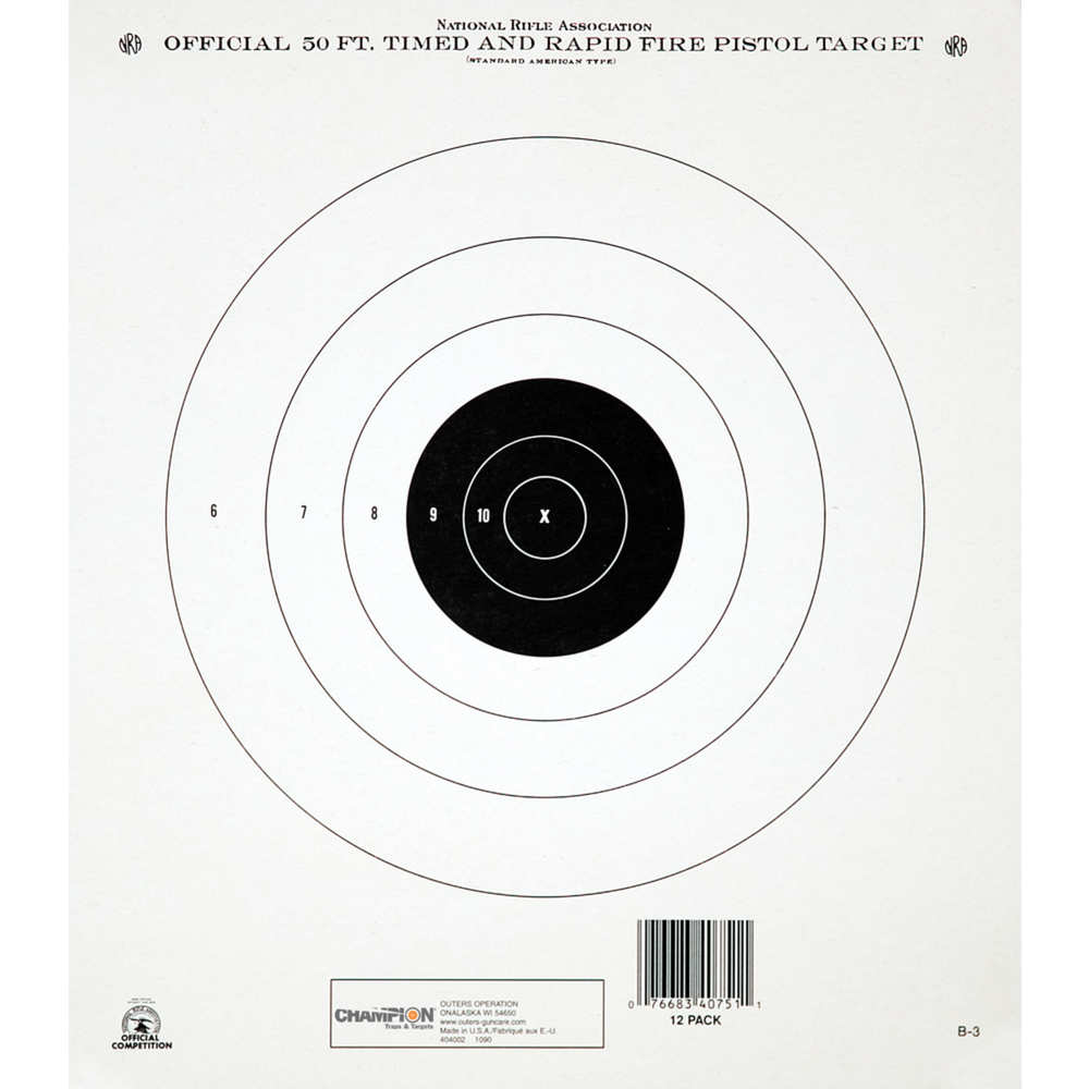 champion - GB3 - NRA GB-3 50 FT TIMED/RF TQ TARGET 12PK for sale
