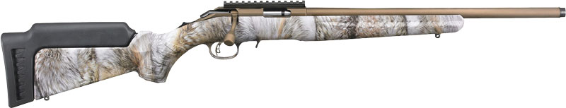 RUGER AMERICAN 17HMR 9-SHOT 22"BURNT BRONZE YOTE CAMO < - for sale