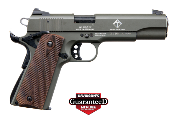 GERMAN SPORT 1911 22LR 5" OD GREEN/FAUX WOOD 10RD - for sale