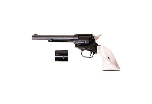 HERITAGE 22LR/22WMR COMBO 6.5" BLACK WHITE PEARL GRIPS - for sale