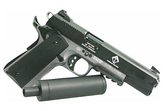 GERMAN SPORT 1911 AD-OPS 22LR 5" BLACK/GREY 10RD W/RAIL - for sale
