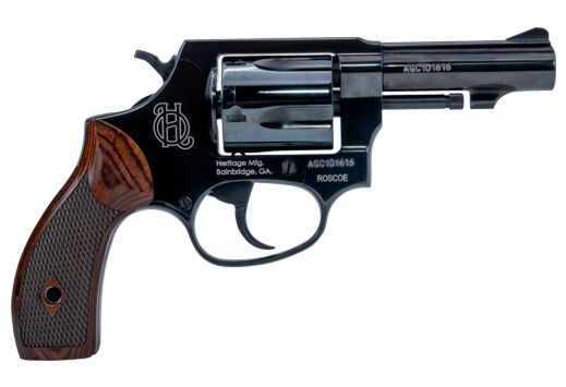 HERITAGE ROSCOE 38SPL 3" FIXED BLACK WOOD - for sale