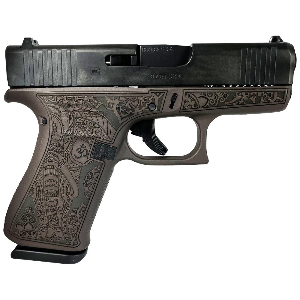 Glock 43x Custom Vortex Bronze Elephant Engraved