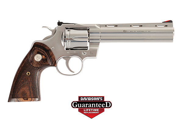 COLT PYTHON 357MAG 6" SS ADJ SIGHT WALNUT - for sale