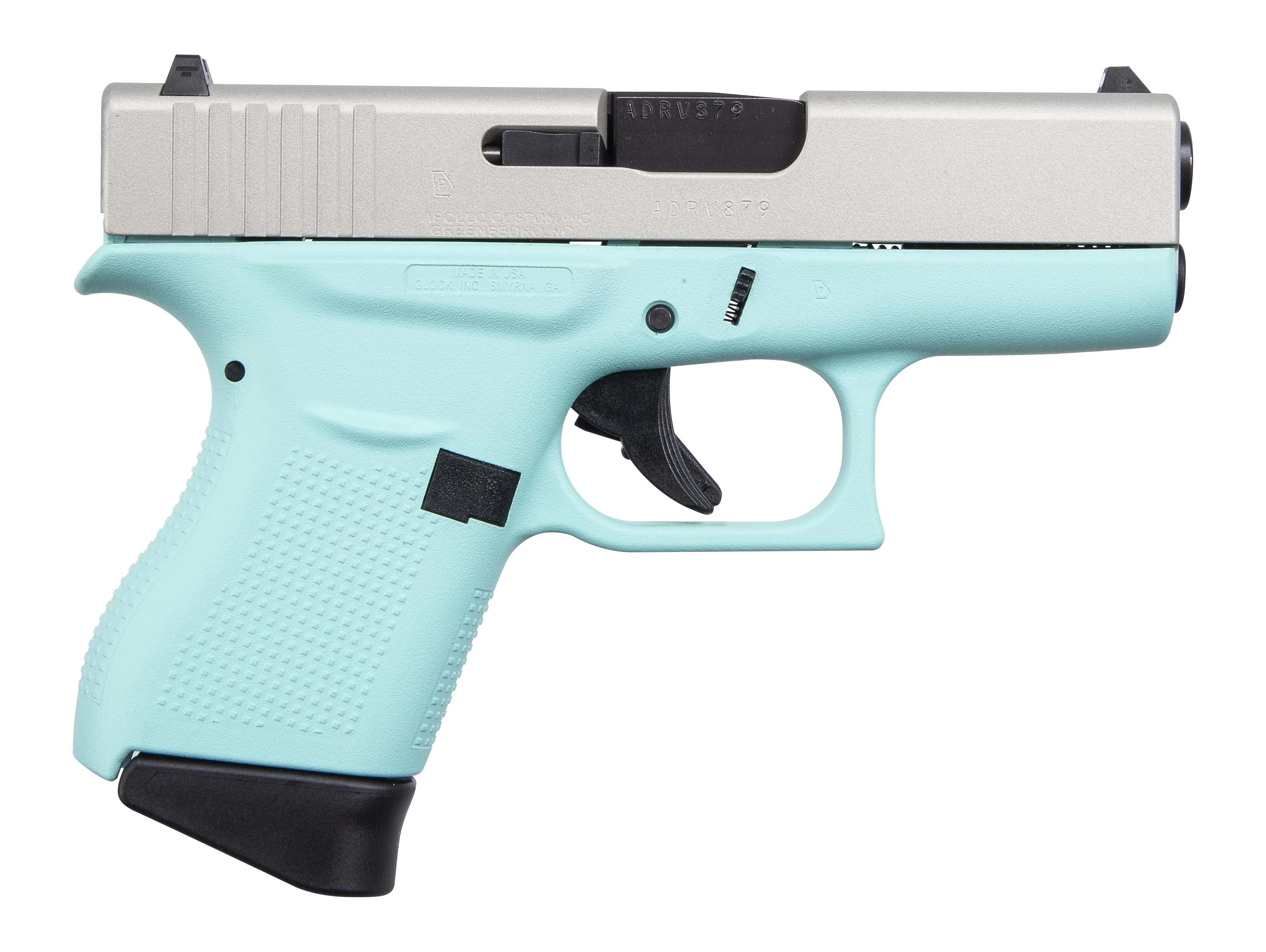 GLOCK G43 USA 9MM ROBIN'S EGG BLUE & ALUMINUM