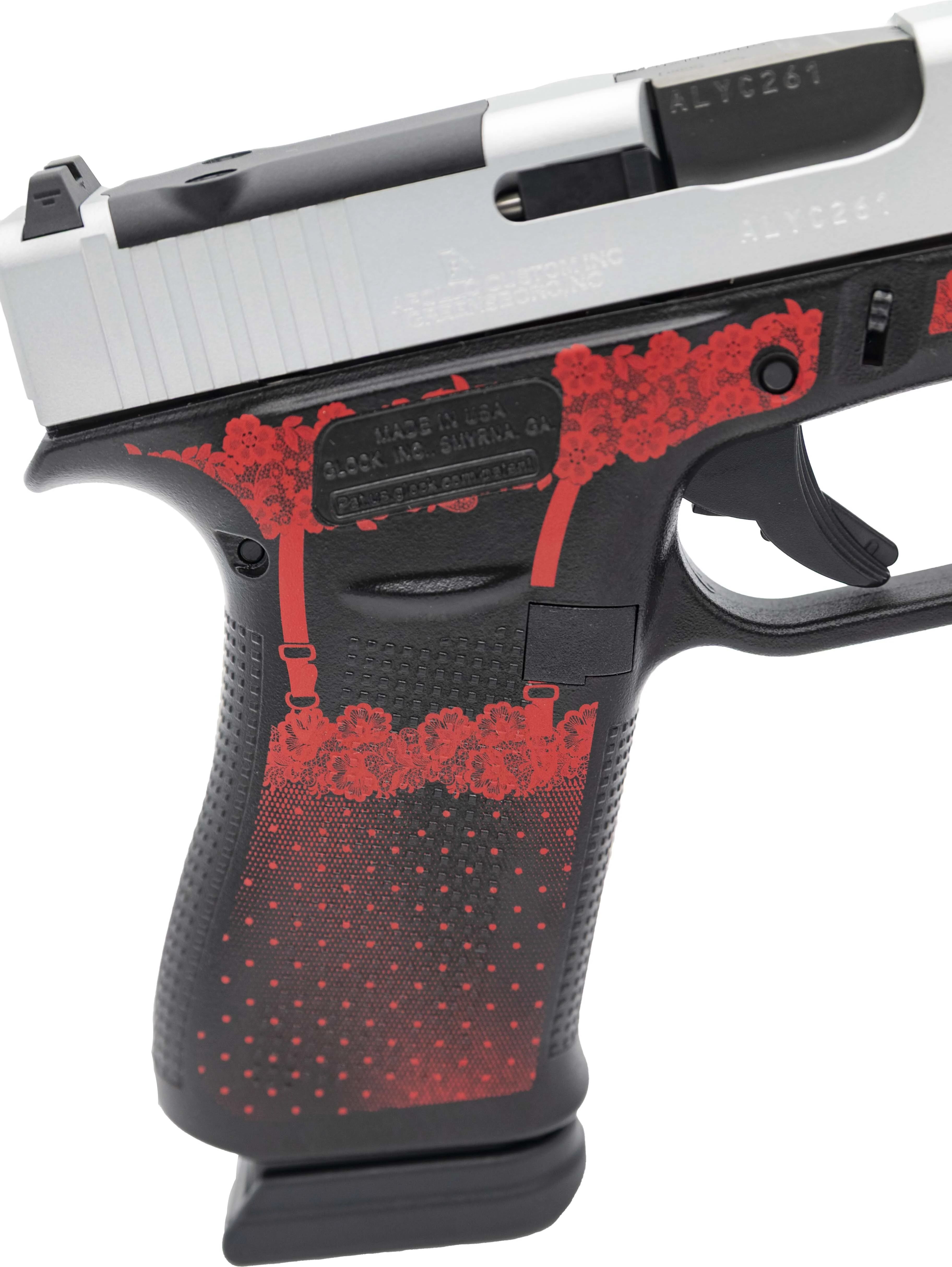GLOCK 43X MOS SATIN ALUMINUM GLOSS BLACK 9MM